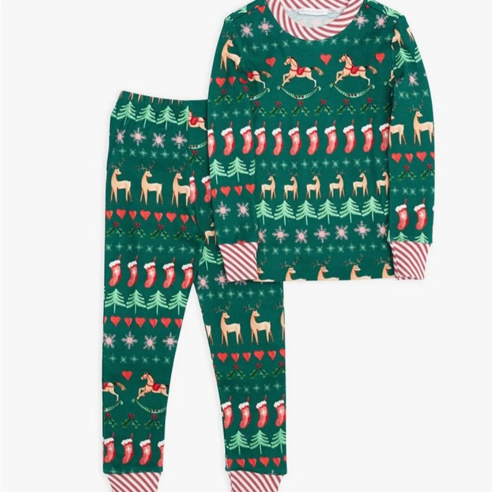 Pottery Barn Kids‎ Green Holiday Pajama Set